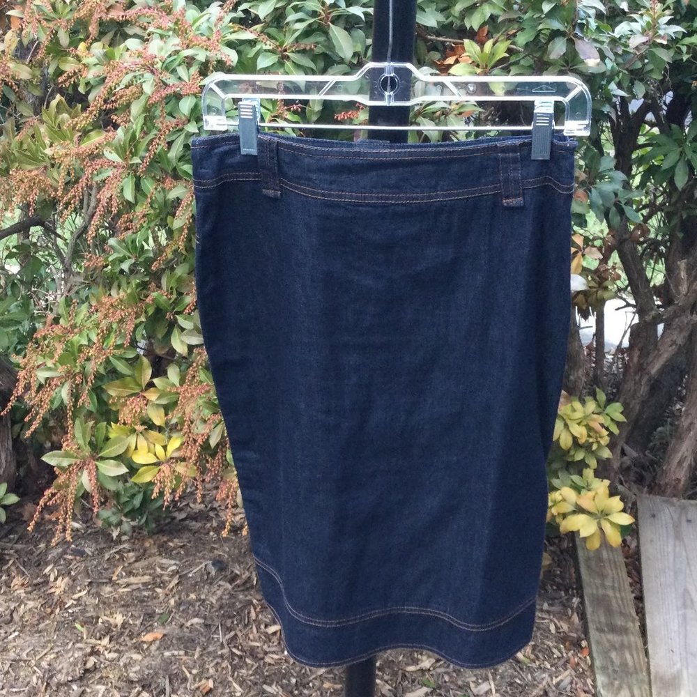 Jeanyes Denim Stitch Design Jean Skirt